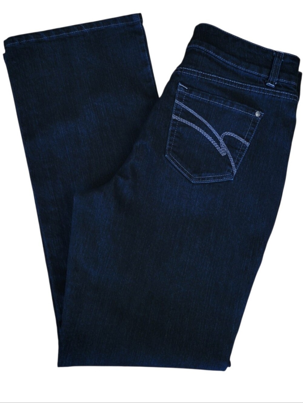 Nine West Indigo Dark Wash Marianna Bootcut Denim Jeans Size 14 31